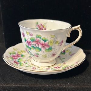 Vintage Royal Teacup and Saucer Albert “Sweet Violet Series IGC